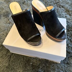 Botkier Pippa Black Suede Platform Heels